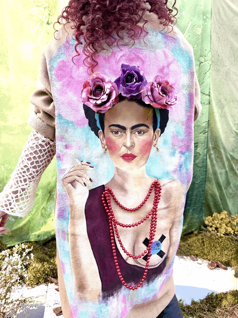 Veste en Jean Peinte à la Main – Création Personnalisée sur Commande, Design Artistique Unique