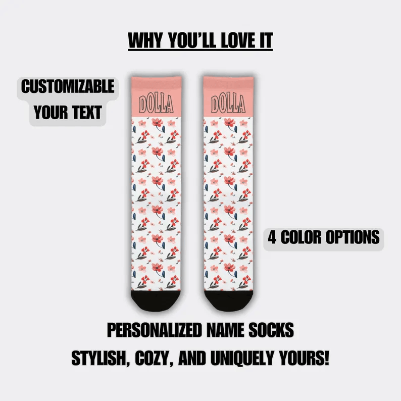 Chaussettes personnalisées prénom – Cadeau original & fun