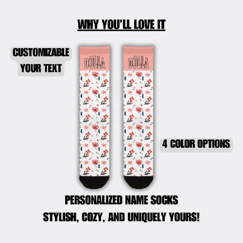 Chaussettes personnalisées prénom – Cadeau original & fun