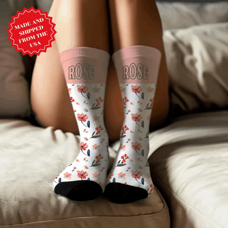 Chaussettes personnalisées prénom – Cadeau original & fun