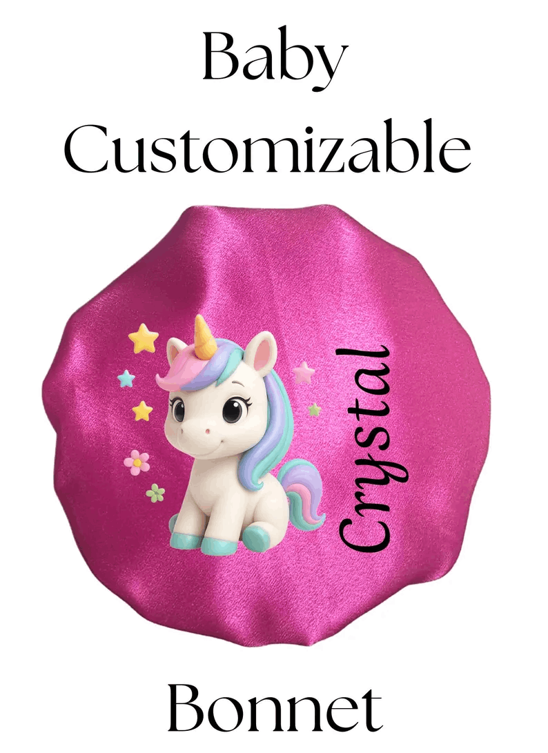Custom Name Bonnet | Character Satin Baby Bonnet | Silky Bonnet, Kids Bonnet,Satin Sleep Cap