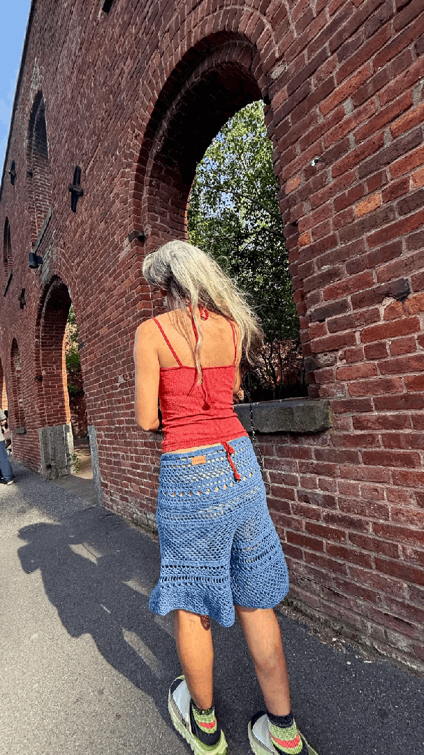 Blue Crochet Shorts | Handmade | 100% Cotton | Unisex | Beachwear