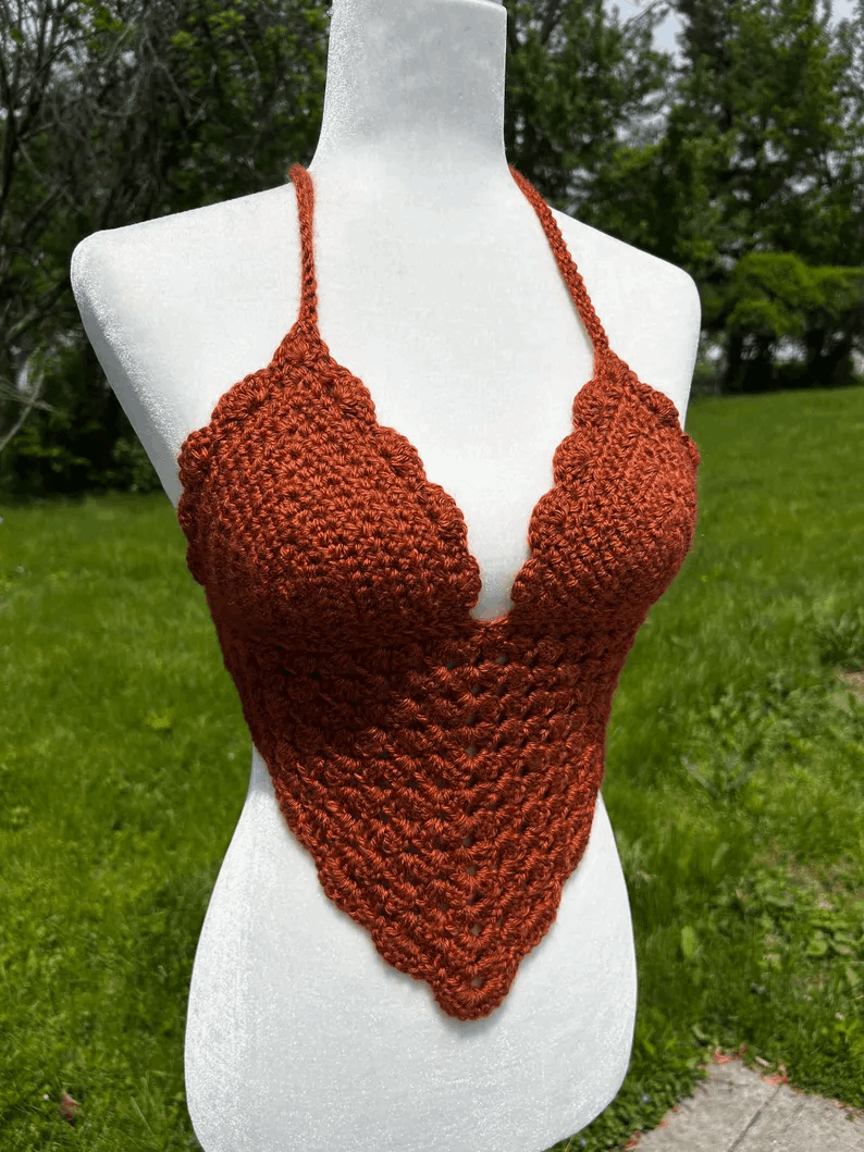 Crochet Top, Crochet Bikini Top, Crochet Halter Top, Festival Top