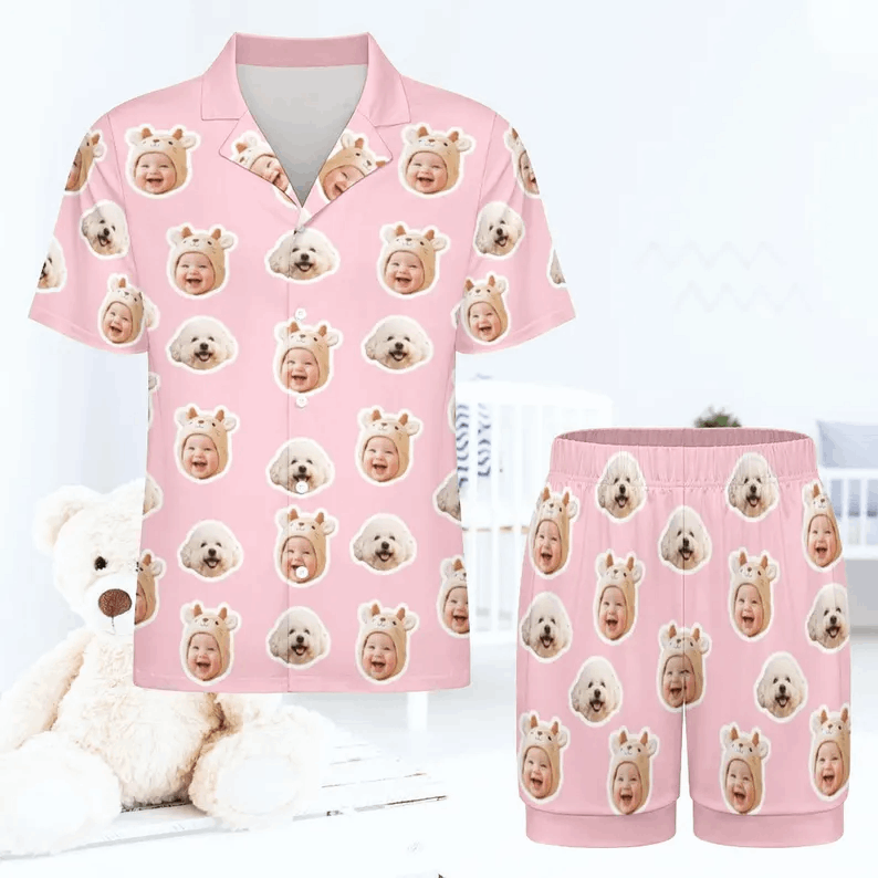 Pyjama Visage Personnalisé – Confort Unique et Look Fun
