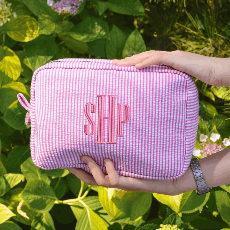 Personalized Bridesmaid Makeup Bag,Bridesmaid Gifts,Custom Cosmetic Bag,Bridal Party Gift,Bachelorette Party Gift,Large Capacity Storage Bag