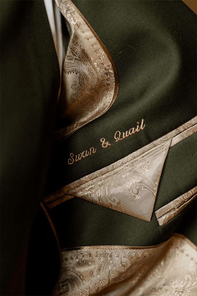 Customized Men's Suit | Personalized Tailored Fit Suit with Embroidered Name | Wedding Suit | Groomsmen suit | Made to Measure Suit
