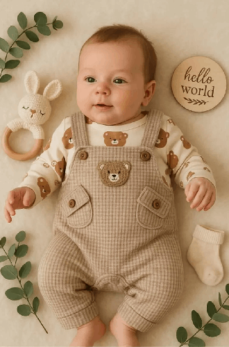 Salopette Bébé Tricotée à la Main – Confort et Style pour Toutes Saisons
