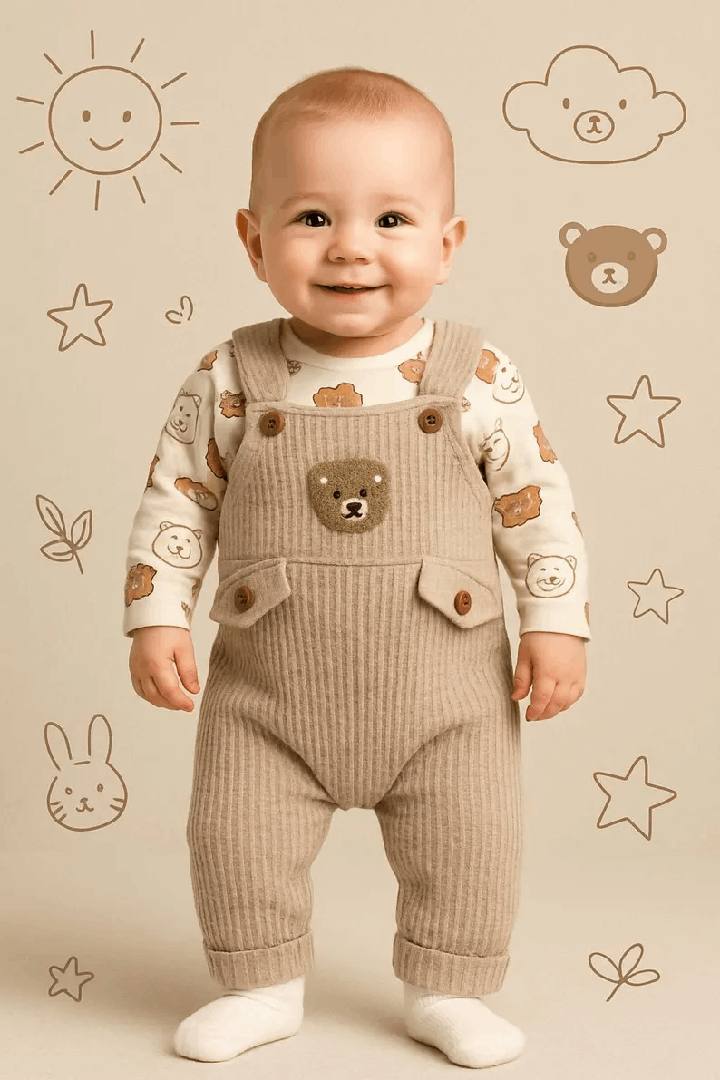 Salopette Bébé Tricotée à la Main – Confort et Style pour Toutes Saisons