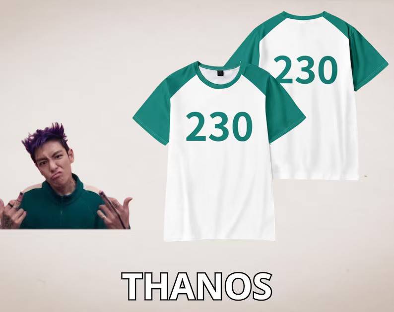 T-shirt Personnalisé Numéro – Style “Squid Game”