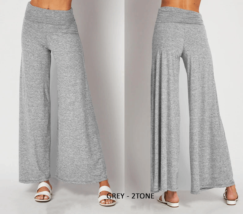 Custom Made Buttery Soft Wide Leg Pull on Pants, Palazzo, Yoga Pants, Available in Petite, Plus, Tall