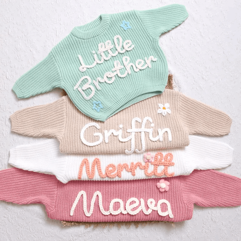 Pull Enfant Tricoté Personnalisé avec Prénom