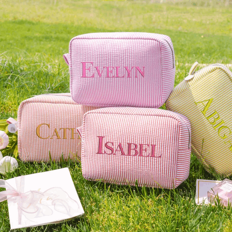 Personalized Bridesmaid Makeup Bag,Bridesmaid Gifts,Custom Cosmetic Bag,Bridal Party Gift,Bachelorette Party Gift,Large Capacity Storage Bag