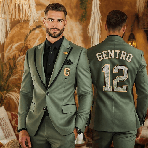 Customized Men's Suit | Personalized Tailored Fit Suit with Embroidered Name | Wedding Suit | Groomsmen suit | Made to Measure Suit