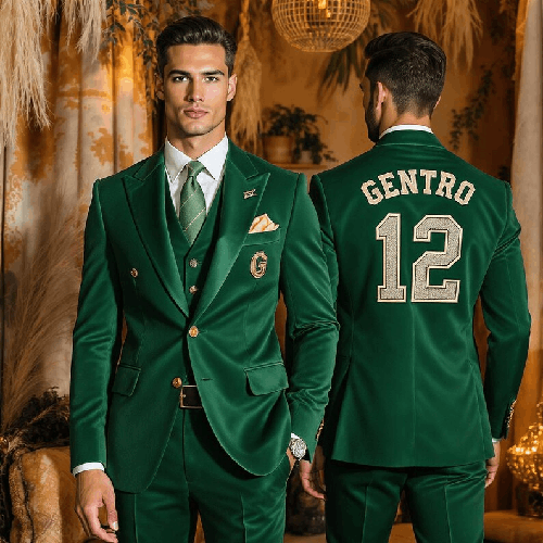 Customized Men's Suit | Personalized Tailored Fit Suit with Embroidered Name | Wedding Suit | Groomsmen suit | Made to Measure Suit