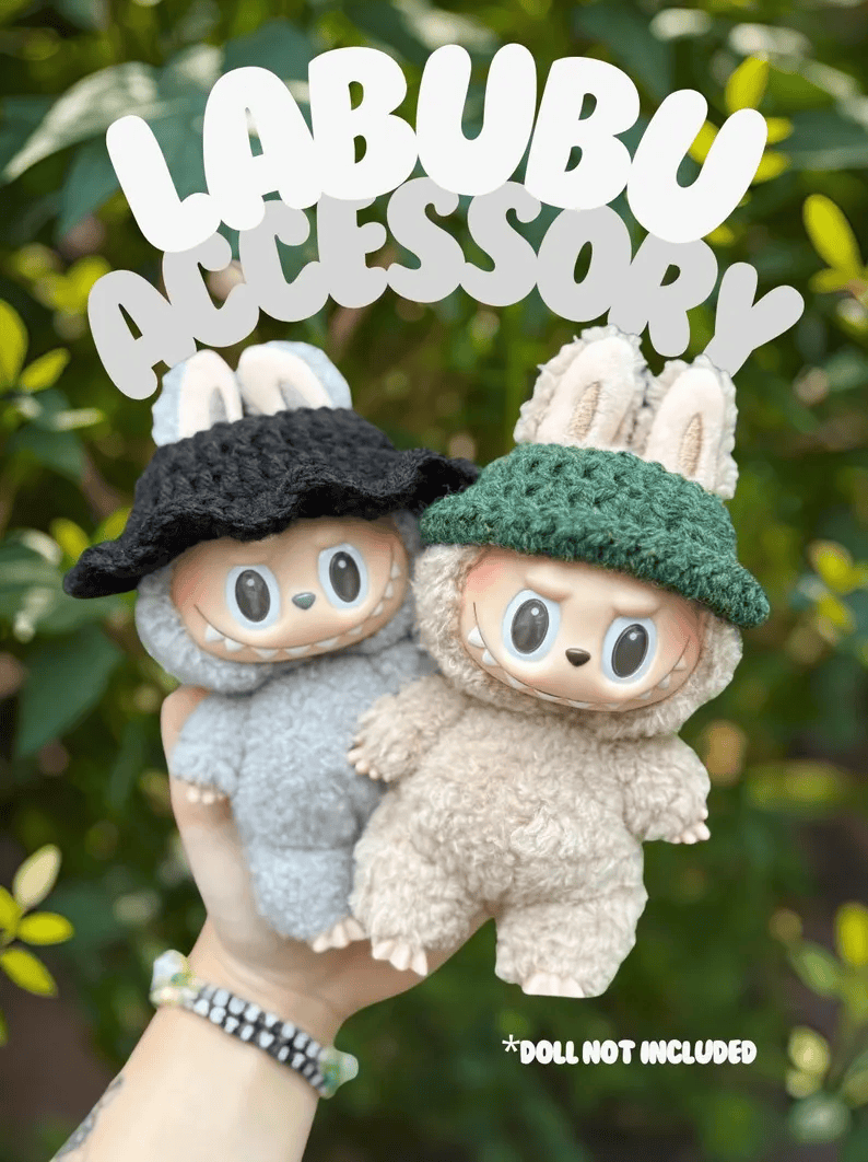 Mini Chapeau en Crochet pour Poupées Labubu – Accessoire fait main
