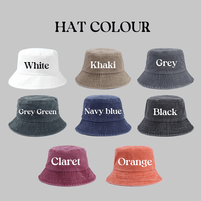 Bob brodé personnalisable – Texte ou motif unique