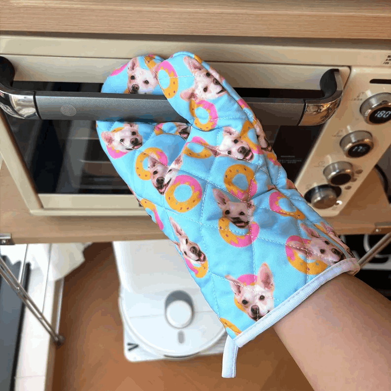 Ensemble de Moufles et Manique avec Motifs Personnalisés – Cuisine avec Style