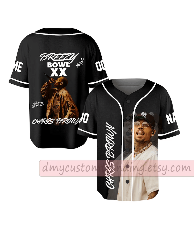 Maillot personnalisé Chris Brown Tour – Fan Jersey avec nom au dos