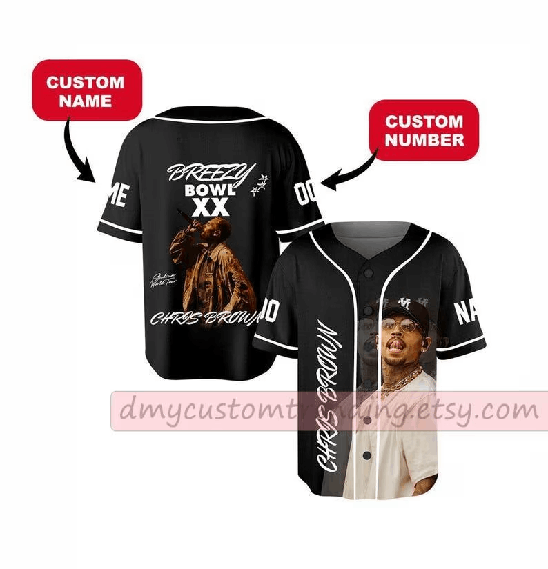 Maillot personnalisé Chris Brown Tour – Fan Jersey avec nom au dos