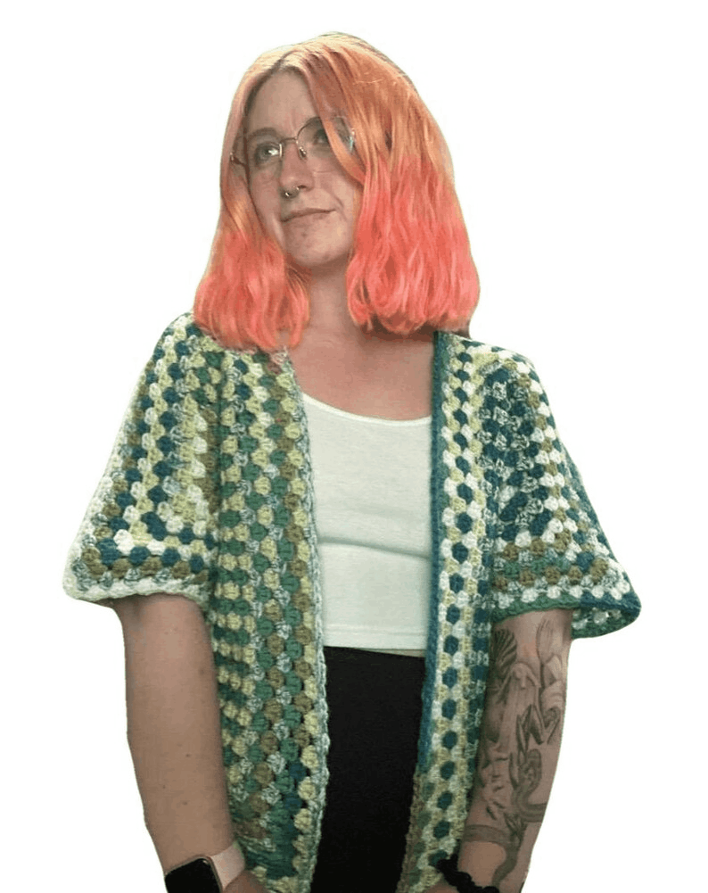 Tee-shirt crocheté hexagonal