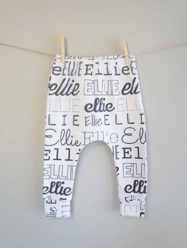 Personalized Leggings - Unisex Baby/Toddler/Kids Custom name leggings/harem pants, PERSONALIZED, made to order