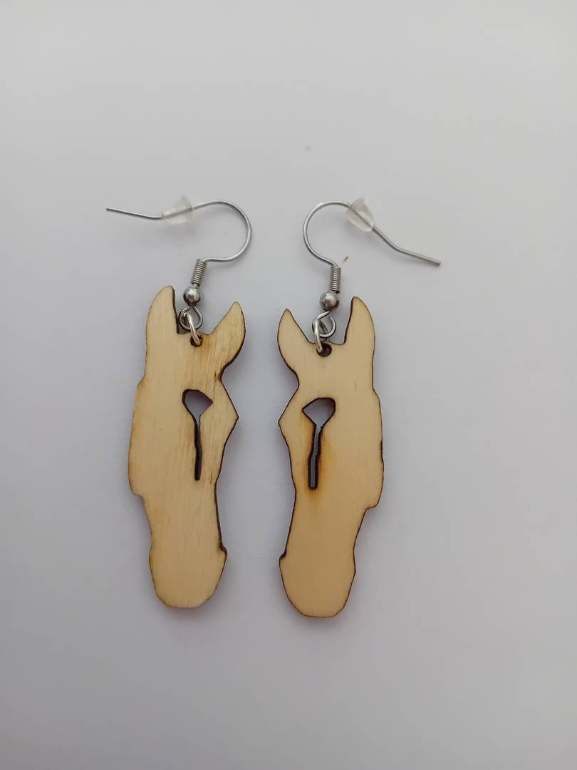 Boucles d’oreilles en bois fait main – Création originale by Angie